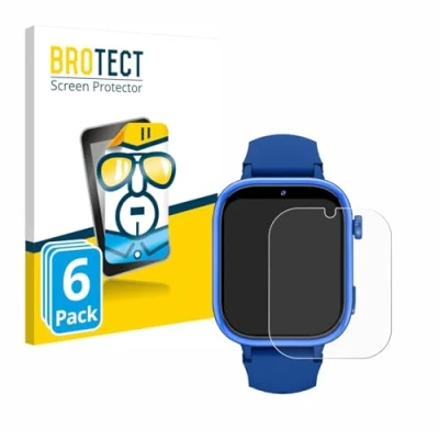 Afbeelding van BROTECT Screenprotector voor Banlvs 4G Kids Smartwatch 1.83&quot; Folie Beschermfolie transparant (6 Stuks)