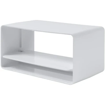 Afbeelding van Vent Systems 110 x 55 mm rechthoekige kanaalconnector met terugslagdemper, buisinlaatkoppeling, verwarming, koeling, ventilatieaansluiting, HVAC systeem kanaaladapter