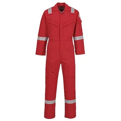 Afbeelding van Portwest FR50 Reflecterende Vlamvertragende FR Antistatische Overall Arc Proof 350g Rood, L
