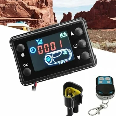 Afbeelding van Auto luchtverwarming op diesel, parkeerverwarming, LCD afstandsbediening, uitschakeling, parkeercontroller, uitschakelen parkeerbesturing, 4 knops afstandsbediening