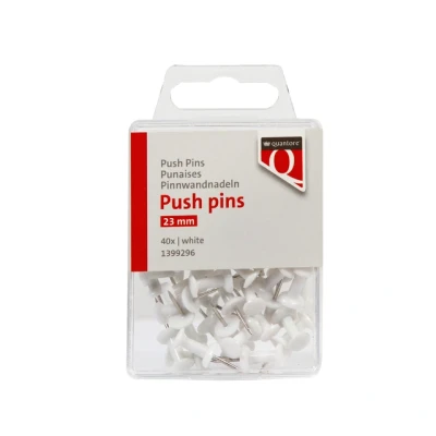 Afbeelding van Push pins 40 stuks wit