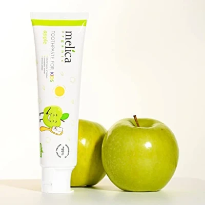 Afbeelding van MELICA ORGANIC Biologisch 99% Natuurlijke APPEL BIO TANDPASTA voor BABY en KINDEREN KIDS met XYLITOL KALIDENT CALCIUM zonder Fluoride, SLS, SLES, parabenen, kleurstoffen, suiker, alcohol, antiseptica 100g