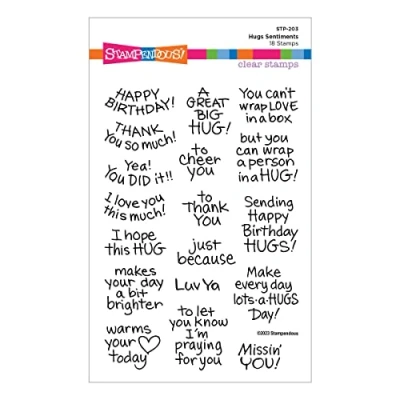 Afbeelding van Stampendous Hugs Sentiments Clear Stamps (STP 203) (DISCONTINUED)