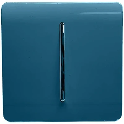 Afbeelding van Trendi 1 Gang 2 Way 10 Amp Rocker Chrome Lichtschakelaar Glanzend Midnight Blauw