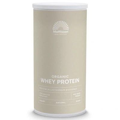 Afbeelding van Mattisson Biologische Whey Protein Naturel Ongezoet (450 gr)