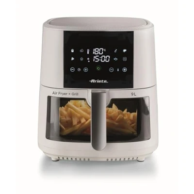 Afbeelding van Ariete 4630 Friggitrice ad aria 9L, 1500 W, Capacità di cottura 3,5kg, 8 programmi preimpostati, Temperatura fino a 200, Cestello trasparente per controllo cottura, Bianco