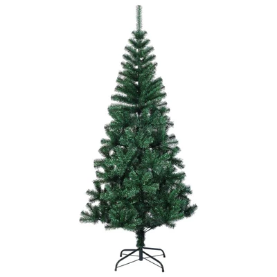 Afbeelding van Kunstkerstboom met iriserende uiteinden 240 cm PVC groen
