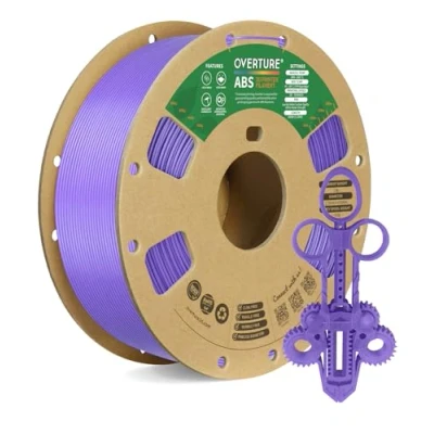 Afbeelding van OVERTURE ABS Filament 1.75mm, 1kg Spool (2.2lbs),3D Printer Filament,Dimensional Accuracy +/ 0.03 mm, Fit Most FDM Printer(Purple)