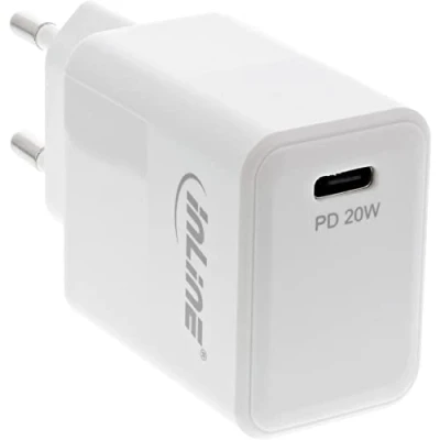Afbeelding van InLine Voedingseenheid 20 Watt (20 W), USB lader, Wit