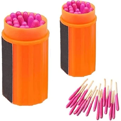 Afbeelding van Outdoor wedstrijden kit, 2 sets 20 stuks/vat wedstrijden, winddichte waterdichte Survival voor kamperen, draagbare Fire Starter Tool met