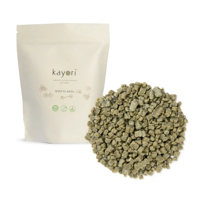 Afbeelding van Zeep Kayori Oribe Flakes Groen 250gr
