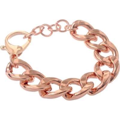 Afbeelding van Behave Armband Gourmetschakel Rosé Goudkleur
