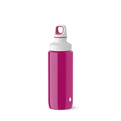 Afbeelding van Emsa N30105 Drink2Go Light Steel Drinkfles, roestvrij staal, met schroefsluiting, 100% lekvrij en vaatwasmachinebestendig, roze