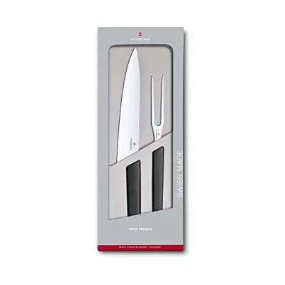 Afbeelding van Victorinox, 6.9093.21G, Swiss Modern, Koch Set, Extra scharfe Klinge, Robuster Kunststoff Griff, Schwarz, Made in Switzerland, Spülmaschinengeeignet
