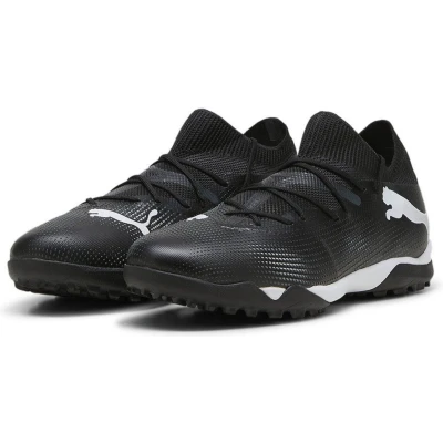 Afbeelding van Puma Future 7 Match TT Voetbalschoenen voor kunstgras, Heren, Maat: 42, Black/white Textiel/ synthetisch