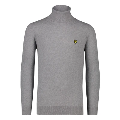 Afbeelding van Lyle &amp; Scott Turtleneck Jumper Trui, Heren, Maat: Large, Mid grey