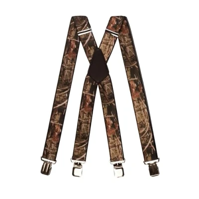 Afbeelding van Olata Heren Verstelbare X vorm Vissen Bretels met Clips, 4cm. Camouflage A