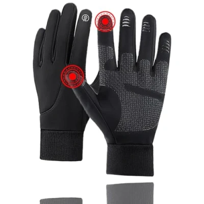 Afbeelding van TIMEMEET Winterhandschoenen, fietshandschoenen, sporthandschoenen, winddicht en antislip, geschikt voor mannen vrouwen wandelen in de open lucht, kamperen, hardlopen fietsen