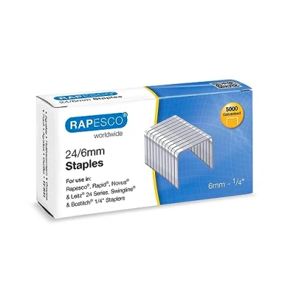 Afbeelding van Rapesco S24602Z3 Type 24/6 mm (No.16) Verzinkte Nietjes, Verpakking van 5000 Stuks