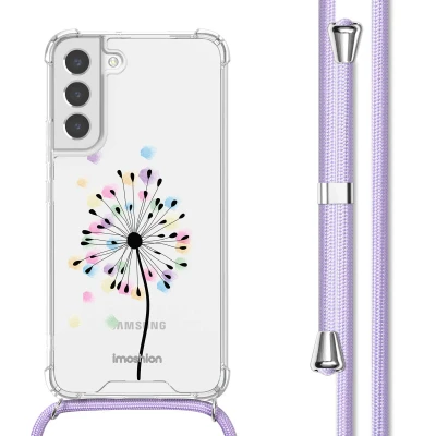 Afbeelding van Samsung Galaxy S22 Hoesje Kunststof iMoshion Softcase/Koordhoesje/Backcover Sandstone Dandelion Telefoonhoesje