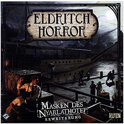 Afbeelding van Fantasy Flight Games, Eldritch Horror Nyarlathotep maskers, uitbreiding, expertspel, strategiespel, 1 8 spelers, vanaf 14+ jaar, 120+ minuten, Duits
