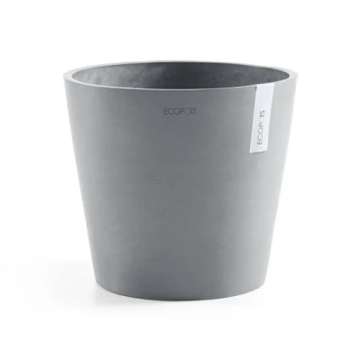 Afbeelding van Ecopots Amsterdam 40 cm blauw grijs planten/bloembak pot