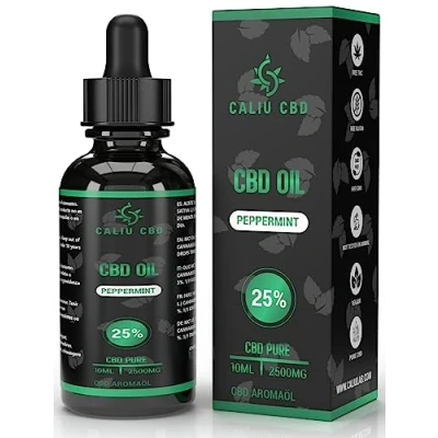 Afbeelding van CBD olie Biologische hennep 25% 2500mg 10ML Pepermuntextract Pepermuntolie Cannabidiol PREMIUM 0% THC 400 druppels Cannabiszaadolie.