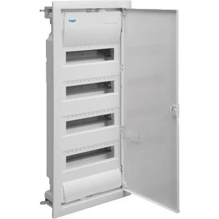 Afbeelding van Hager volta verdeler inbouw ip30 755 x 348mm 4 12 modulen deur wit vu48ln