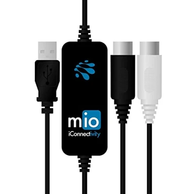 Afbeelding van IConnectivity mio MIDI naar USB interface voor MAC en PC (zwart)