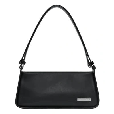 Afbeelding van LIEBESKIND BERLIN Leren Schoudertas Avondtas Francis Crossbody Bag Black Zwart
