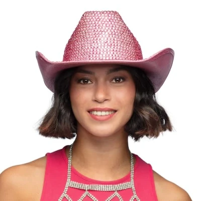 Afbeelding van Boland Hoed Tomorrow knalroze Roze 59 Volwassenen Unisex Cowboy Festival Carnaval Themafeest