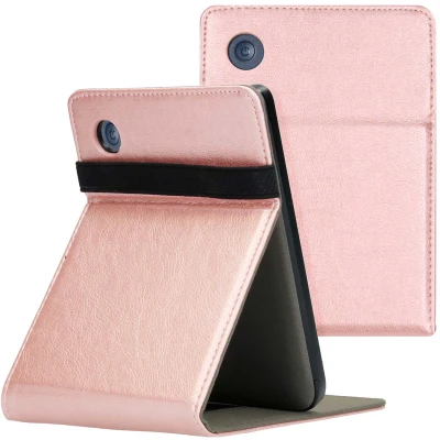 Afbeelding van Kobo Clara 2E Hoes: iMoshion Stand Flipcase Rosé Goud Kunstleder E Reader Hoezen