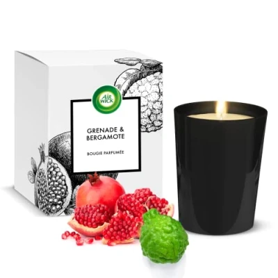 Afbeelding van Air wick Geurkaars granaatappel en bergamot tot 40 uur brandtijd 1 decoratieve kaars