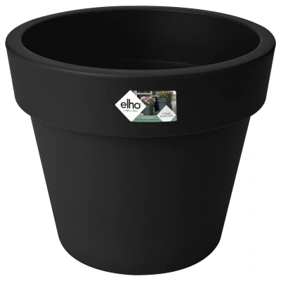 Afbeelding van Elho Bloempot Green Basics Top Planter Rond Zwart Buitenpot ø39x33 cm