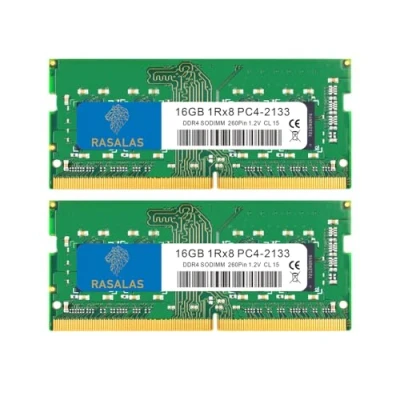 Afbeelding van RASALAS 32GB (2x 16GB) DDR4 2133MHz PC4 17000 Non ECC ongebufferd 1.2V CL15 1Rx8 2133P Sing 1x16GB RAM voor 16GB laptop