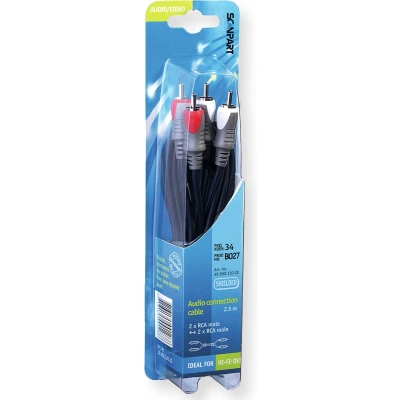 Afbeelding van Scanpart Aansluitkabel 2Tulp(M) (M) 2.5M