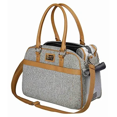 Afbeelding van Trixie Hondenriem Boho Ruiten Verstelbaar Premium Met Neopreen Karamel L XL 200X2,5 CM (410355)