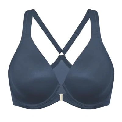 Afbeelding van Delimira Dames Front Fastening Bras Naadloze Unlined Racer Back Plus Size Beugel Plunge BH, Sargasso, 95B