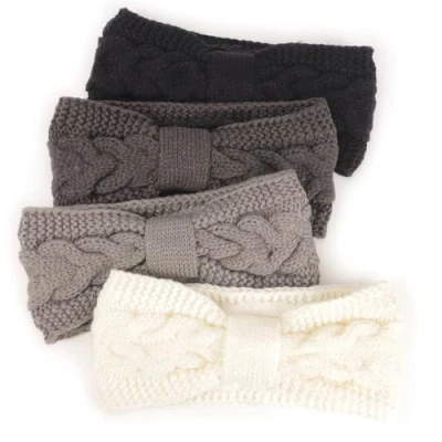 Afbeelding van DRESHOW Vrouwen Warm Gebreide Hoofdband Winter Oorwarmer Gehaakt Hoofd Wraps Dikke Fleece Voering Haar Bands