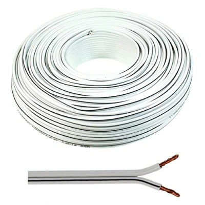 Afbeelding van luidsprekerkabel 2x2,50mm2 50m wit CCA audiokabel