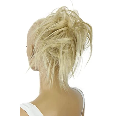 Afbeelding van CAISHA XXL Haarstukje Haarwokkel Bruids Kapsel Opgestoken Volumineus Golvend Knoet Lichtblonde Mix G22F