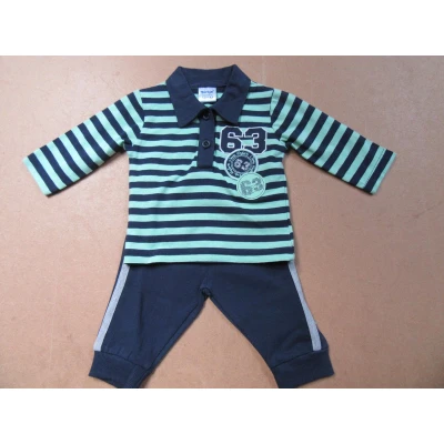 Afbeelding van dirkje , kledingset jongen, polo lange mouw+ broek 56 1 maand