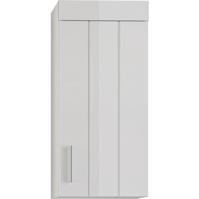 Afbeelding van Snow badkamerkast wandmontage 1 deur hoog glans wit,wit.