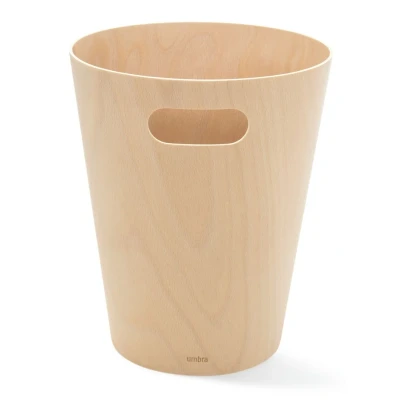 Afbeelding van Umbra Papierbak Woodrow 7,5 Liter Naturel Hout Ø23x28cm