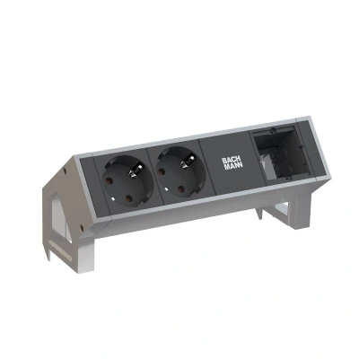 Afbeelding van BACHMANN DESK2 2x geaard contact 1x ABD GST18 RVS