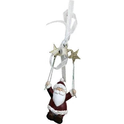 Afbeelding van Kerstversiering DKD Home Decor Hars Kerstman (6,5 x 4 13,5 cm) (6 Stuks)