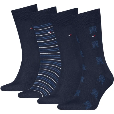 Afbeelding van Tommy Hilfiger TH MEN SOCK 4P GIFTBOX, Donkerblauw, 43 46 EU