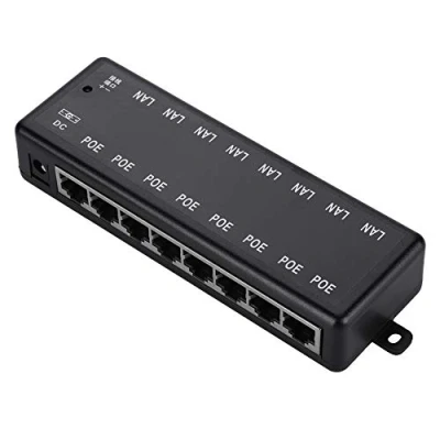 Afbeelding van 8 poorts POE injectoradapter DC12V 48V interfaces Passieve adapter Power over Ethernet voedingsmodule Injector voor IEEE802.3af / met standaard voeding