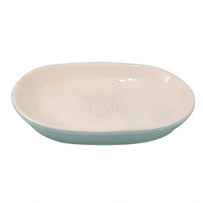Afbeelding van Nobby 82448 Katten Keramische schaal Jada Mint/Crème; 16 x 12 2,5 cm, 0,10 l