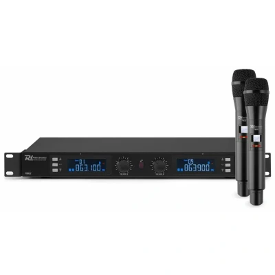 Afbeelding van Power Dynamics PD632H draadloos microfoonsysteem UHF met 2 hand